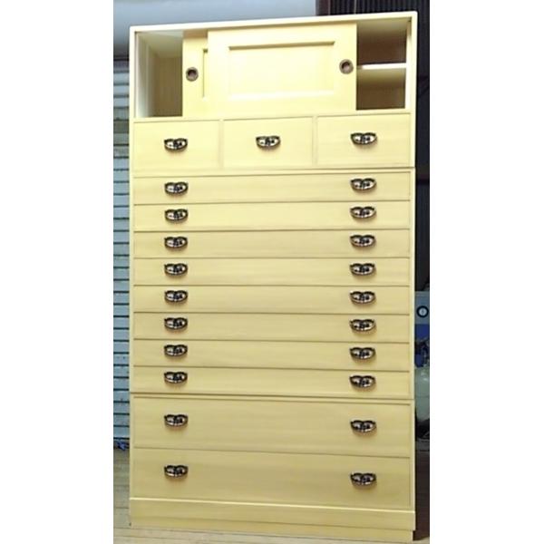【良品】 桐箪笥 桐タンス 和箪笥 引戸付3段 上置き可 着物収納 連結金具付 桐たんす桐タンス桐箪笥着物収納重ね式モダン 総桐整理箪笥・引戸付
