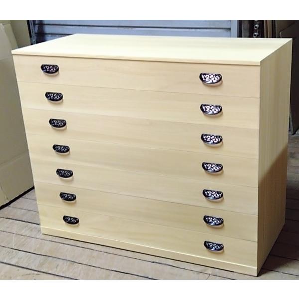 桐たんすチェスト着物収納国産昭和レトロ総桐着物箪笥7段全段通し棚板