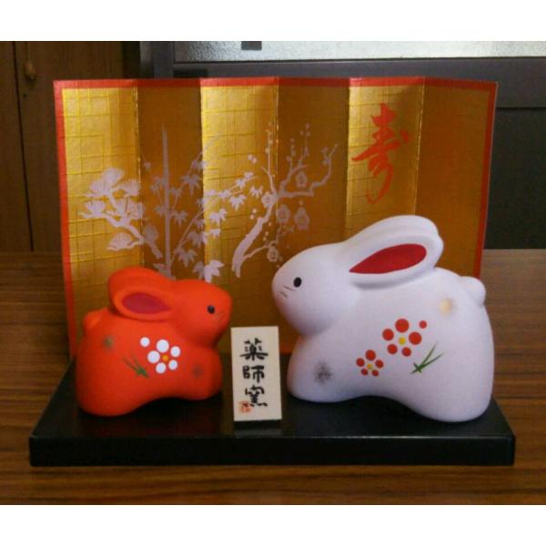干支額瓦 置物 干支縁起物 兎 Amazon.co.jp: 特選額瓦 干支