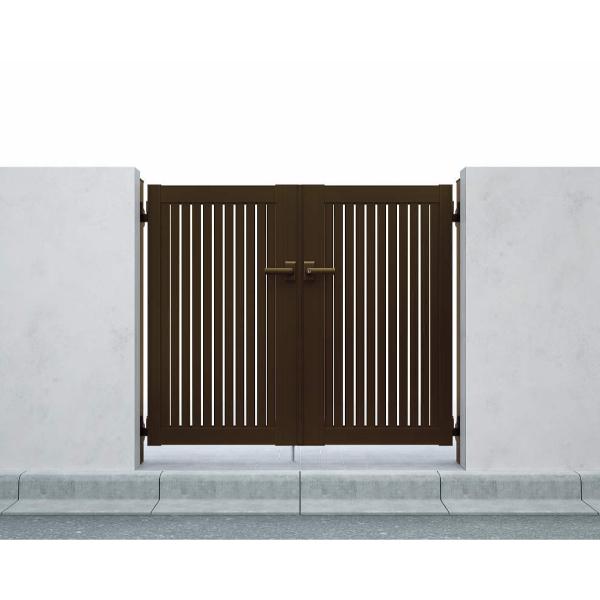 Ykkap シンプレオ門扉4型 両開き 門柱仕様 06 10 Hme 4 たて太格子デザイン エクステリアのキロyahoo 店 通販 Yahoo ショッピング
