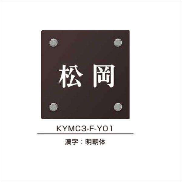 YKK AP 機能門柱用表札 カラーアクリル表札 KYMC3-F 『機能門柱 YKK用
