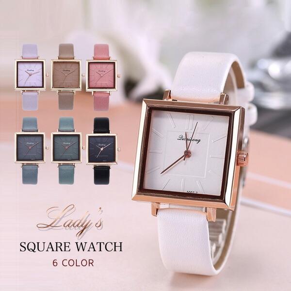 腕時計 レディース ウォッチ スクエア 女性 ミニマル 大人可愛い 上品 おしゃれ フェイクレザー Eight Ki No 352 Shopkiryo 通販 Yahoo ショッピング