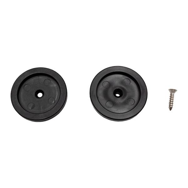 商品コード：510506エレキのバウンスバスターの重みでカーペットがその部分だけ凹んだり、場合によっては破れたり等のトラブルを解消します。取り付けはデッキに小さな穴をあけてビス止めするだけです。カーペットの厚みに応じて2種類入っています。◆...