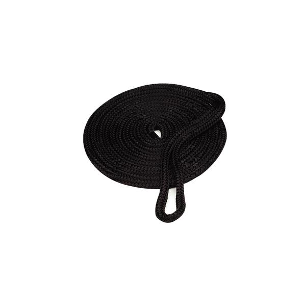商品コード：540271ブラックのモヤイロープです。ナイロン素材を使用したダブルブレード(二重構造)ロープで、しなやかでありながらも、強度と耐摩耗性に優れます。片側には、通常の結び目よりも強い、アイスプライス加工（輪っか状の加工）が施されて...