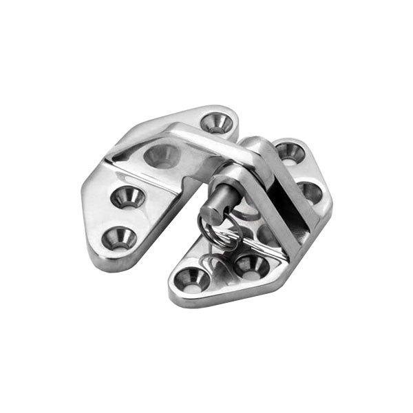 商品コード：566027信頼性バツグンのアトウッド社 ステンレス製ストラップヒンジです。プレート厚み6mmのヘビーデューティー仕様は、重量のあるハッチやドアなど強度が必要な部分での使用に向いています。◆サイズ：全長71mm/プレート幅75m...
