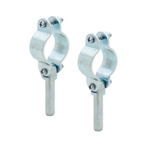 商品コード：570521太さ35mm〜38mm迄のオールに対応する、スチール製(アエンメッキ)の固定式オールクラッチ【2個1セット】です。取り付けるオールの外径により、スクリュー＆ナットの締め付け具合を任意で調節して下さい。付属ナットは緩み...