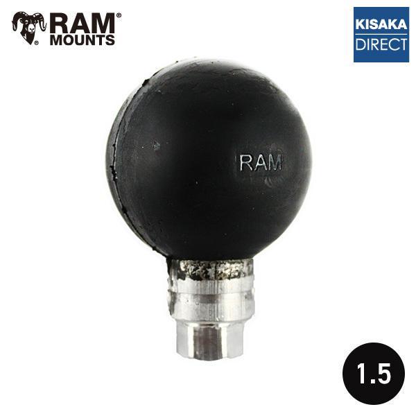 商品コード：600337ネジ穴付きのRAMマウント1.5インチボールベースです。ネジ穴サイズは、1/4"-20"(NC)となっており、一般的なデジタルカメラやビデオカメラの三脚ネジ部分に取り付けが可能です。別売の1.5インチボールダブルソケ...
