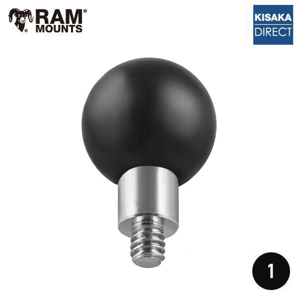 商品コード：608237スタッド付きのRAMマウント1インチボールベースです。ネジサイズは、1/4"-20"(NC)となっており、一般的なデジタルカメラやビデオカメラの三脚ネジ部分に取り付けが可能です。別売の1インチボールダブルソケットアー...