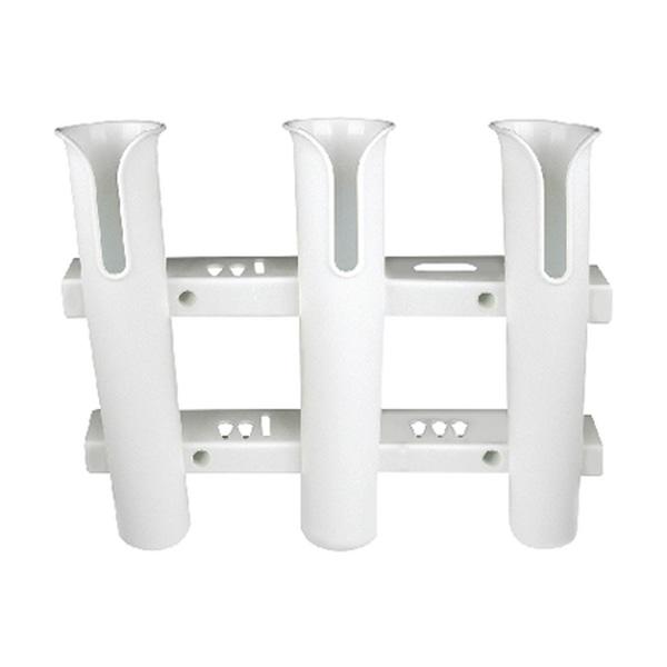 ロッドホルダー 3連 船 カヤック ロッドキーパー ホワイト 白 竿立て