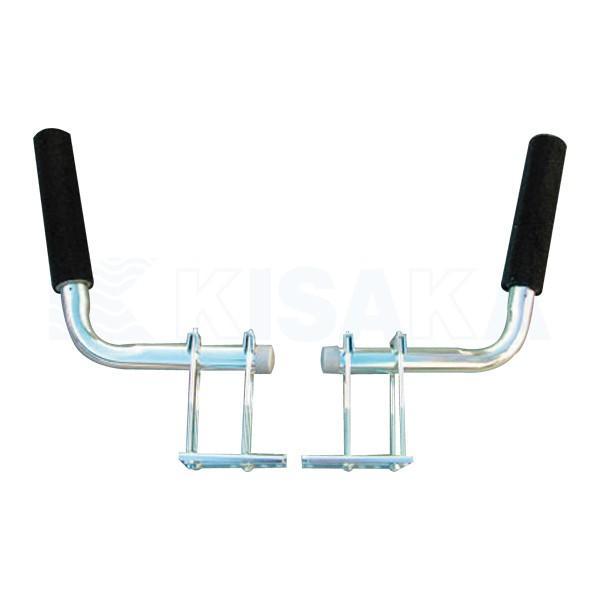 商品コード：700211フルトン社 トレーラー用サイドサポート(ボートガイド)です。黒い部分はカーペット貼りのローラーで、ボートがランチング時に接触しても傷つきにくくなっています。取り付け位置はボートの一番広い部分を計り任意で設定して下さい...