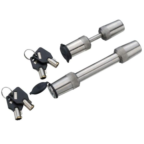 商品コード：770331バーベル型ヒッチカプラーロックとバーベル型ヒッチレシーバーロック(シャフト径5/8")のセットです。セットの場合はキーNo.が同一になるので、便利です。◆ヒッチカプラーロックサイズ全長：100mm シャフト径：6.8...