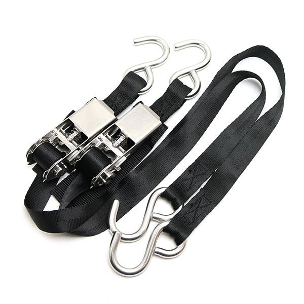 トランサムタイダウンベルト 2本セット ステンレス ラチェット 1