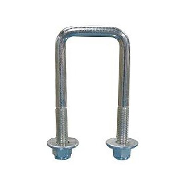 商品コード：786215Uボルト×1とロックワッシャー、ナット×各2個のセットです。◆サイズ：ボルト径：12.7mm×内幅：52.38mm×長さ122.23mm◆材質：スチール(亜鉛メッキ)製コの字ボルト トレーラー バンク 角型