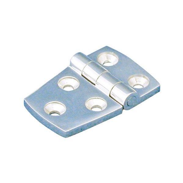 商品コード：8018514mm厚のH.D.(ヘビーデューティー)ステンレスヒンジです。重量のあるハッチなど、通常のヒンジよりも強度が必要な場所での使用に向いています。また表面に光沢があり見栄えも良好です。◆タイプ：プレート(5穴)◆サイズ：...