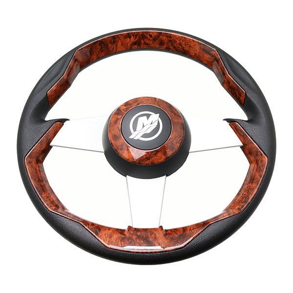 Mercury Marine ボート ハンドル 交換 ステアリングホイール 木目調 3 