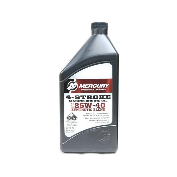 マーキュリー エンジンオイル 4ストローク 船外機オイル SAE 25W-40 4サイクル ハイグレード 部分化学合成 946ml