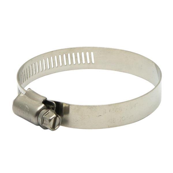 商品コード：923393ステンレス製のホースクランプです。◆適合ホース外径範囲： 46〜70mm◆幅： 12.7mm（1/2インチ）◆HEX (-)5/16"◆材質： ステンレス