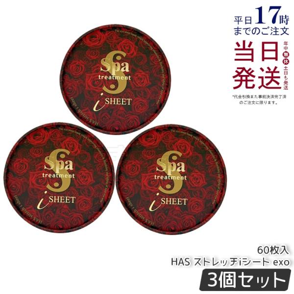 スパトリートメント HASストレッチiシートEXO 60枚入 美容液量110ml 3個セット フェイス用パック Spa treatment 目元用シートパック マスク