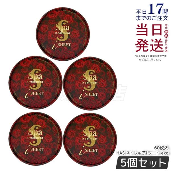 スパトリートメント HASストレッチiシートEXO 60枚入 美容液量110ml 5個セット フェイス用パック Spa treatment 目元用シートパック マスク