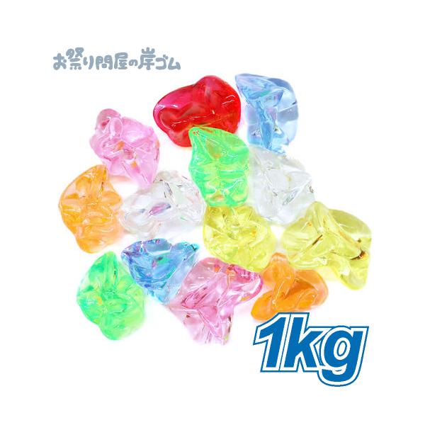 アクリルアイス 宝石すくい ロック 蛍光クリア ミックス 1kg (1袋