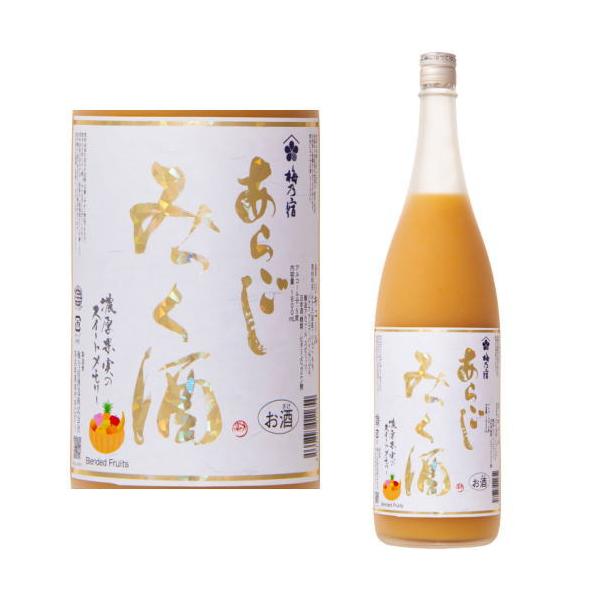 梅乃宿 あらごし みっく酒1年間限定販売だった「あらごしシリーズ」の集大成ともいえる「あらごしみっく酒」の定番商品化決定！新たにパインが加わり、厳選した8種類の果実をミックス！それぞれの素材の特徴を活かしながら絶妙なバランスに仕上げた果実リ...