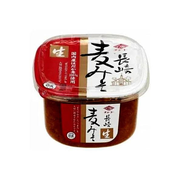 長崎麦みそ 750g チョーコー醤油 国産はだか麦使用 生みそ 無添加 麦味噌 味噌汁 まろやかな甘みと旨味 熟成仕込み 長崎県産