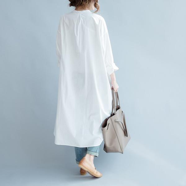 シャツワンピース ロング丈 レディース ゆる ロングシャツワンピース 白シャツ チュニック ワンピース 体型カバー コットン 綿 トップス Buyee Buyee Japanese Proxy Service Buy From Japan Bot Online