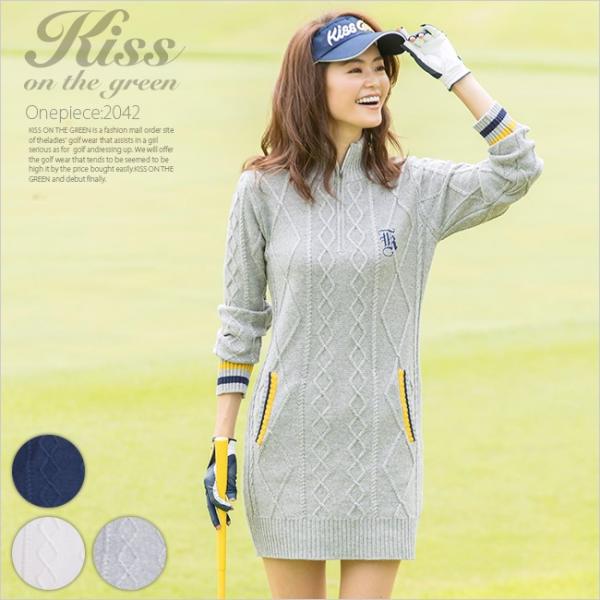 ケーブル編みジップアップニットワンピース ゴルフ ウェア レディース 女性用 Buyee 日本代购平台 产品购物网站大全 Buyee一站式代购 Bot Online