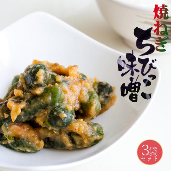 ねぎみそ 焼ねぎちびっこ味噌 260g×3個【小胡瓜 青唐 ネギ味噌のピリ辛漬