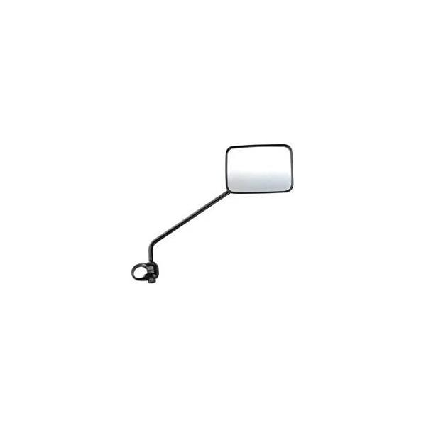 ・幅広い角度調整ができて安全なポールジョイント・取付しやすくハンドルにキズをつけない樹脂製バンド・右側取付け専用・ワイドな視界で見やすい凸面ミラー（1200R曲面鏡）・対応ハンドル径：Φ22.2ｍｍ・材質：スチール、樹脂　ミラー面（ガラス）...