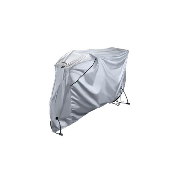 ・軽快車、リヤバスケット装着車・製品寸法：タテ（前）1040（後）960×ヨコ600×奥行1980ｍｍ・丈夫なポリエステル地採用・電動アシスト車24〜27インチ車に対応（前後カゴ付き）・ばたつきを防ぐ」ベンチレーションを追加・耐水圧1000...