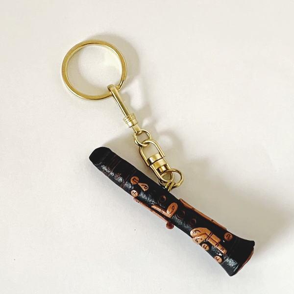 革物語 キーホルダー クラリネット 皮 ハンドメイド レザー 雑貨 小物