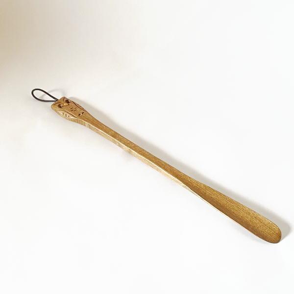 木製 靴べら 木彫りのふくろうのくつべら 45サイズ フクロウ 梟 靴箆