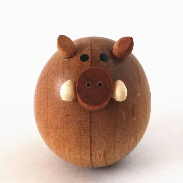 木製の十二支 干支 の いのししの起き上がりこぼし 置物 インテリア Mokusei Inoshishi Okiagarikobushi 630 1 北国の雑貨屋さん きりり 通販 Yahoo ショッピング