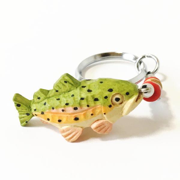 木製 魚（さかな） キーホルダー 虹鱒（にじます） : 北国の雑貨屋さん