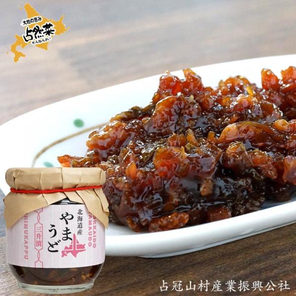 キーワード：三升漬 山ウド 北海道栽培 北海道の郷土料理・商品名：北海道産 三升漬 山ウド 170ｇ【占冠山村産業振興公社】・産地：北海道占冠（しむかっぷ）町・発送元：占冠山村産業振興公社・特徴：もろみ（醤油・麹・唐辛子）に山ウドや山菜を漬...