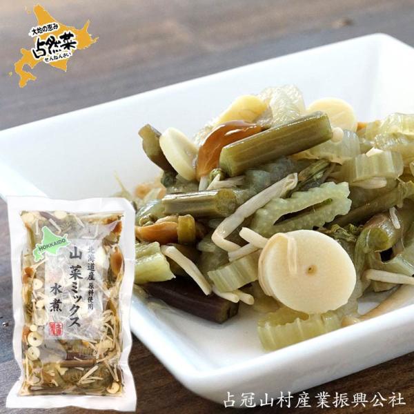 キーワード：新鮮山菜 ふき わらび えのきたけ ねまがりたけ 北海道の郷土料理・商品名：山菜ミックス 150ｇ【占冠山村産業振興公社】・産地：北海道占冠（しむかっぷ）町・発送元：占冠山村産業振興公社・特徴：山菜の栄養成分は野菜類と同じで、タ...