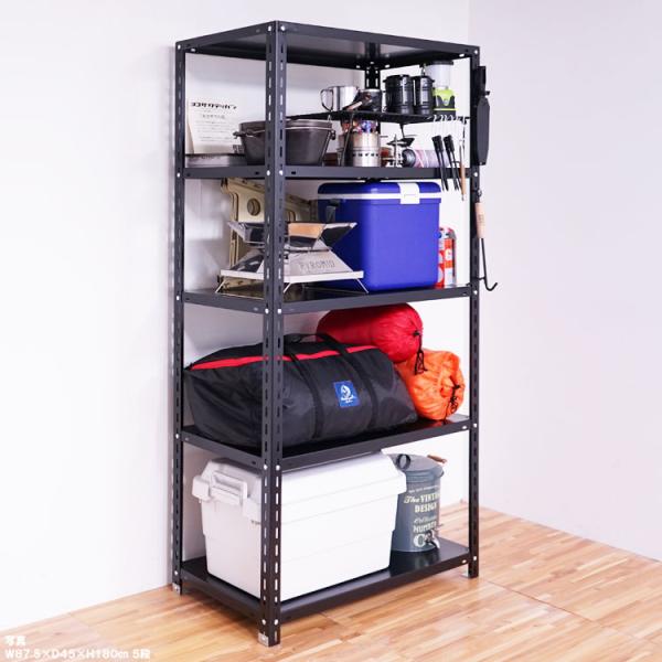 �X�`�[�����b�N ��150 ���s45 ����120cm 4�i �X�`�[���I �Ɩ��p ���[ NC-1500-12 �z���C�g �u���b�N 70kg/�i ���i�摜3