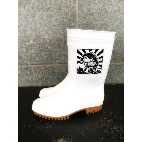 ゾナＧ５耐油長靴（白）鯛マーク入り（弘進ゴム製）