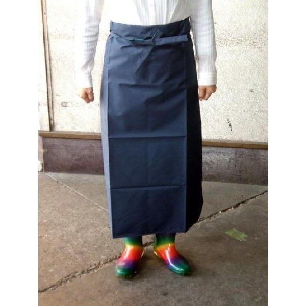 防水前掛　腰下　ビニロン　ターポリン　紺色　90×90ｃｍ　日本製