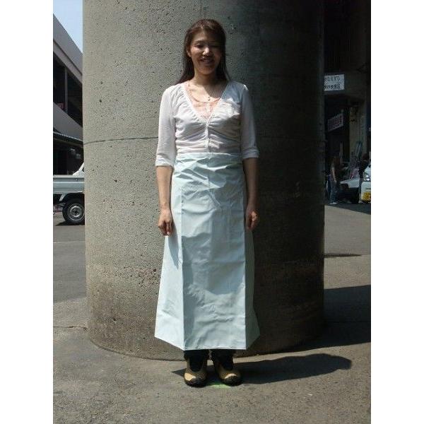防水エプロン ワンタッチ 腰下（白）大寸 90×100cm 日本製 : 北村雑貨