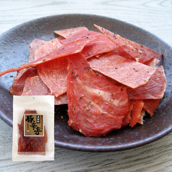 豚辛亭40g　とんからてい　江戸屋　ちょい辛仕立て 黒胡椒風味 肉の旨みたっぷり おやつ・晩酌に
