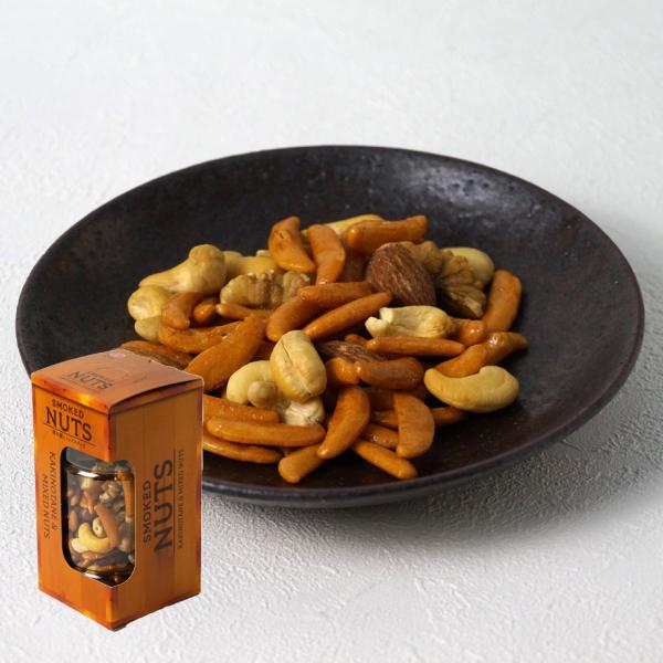 江戸屋　燻製極　柿の種＆ミックスナッツ　PET　100g　芳醇スモークとサクサク食感が広がる大人のおつまみ