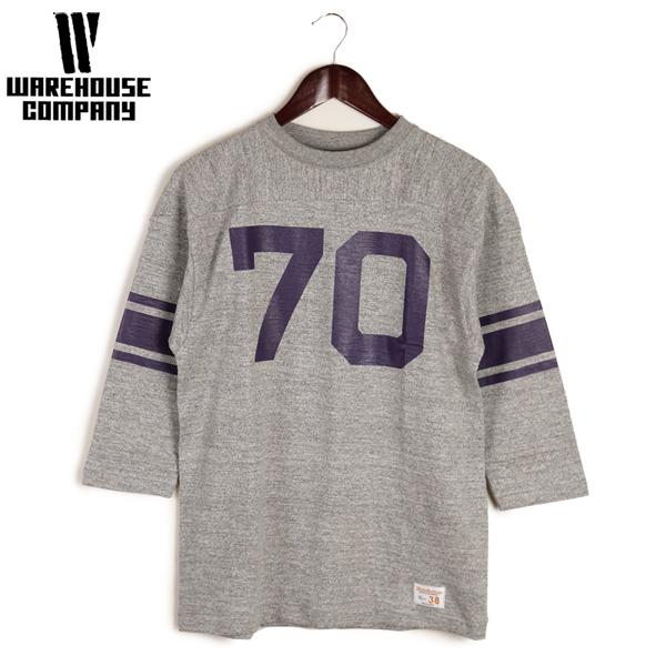 WAREHOUSE（ウエアハウス） 7分袖 フットボール Tシャツ “NO.70” Lot