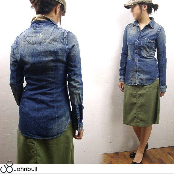 Johnbull（ジョンブル） レディース デニム RUDE WORK SHIRT ルード 