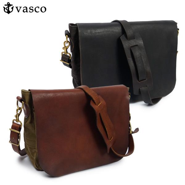 VASCO ヴァスコ キャンバス×レザー メール バッグ ミディアムサイズ VS