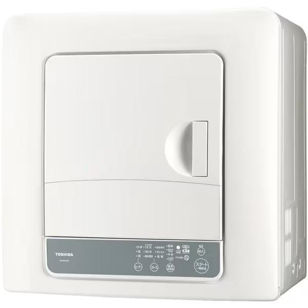 【東京都は送料無料】東芝　衣類乾燥機　6kg　ED-60A4-W　ピュアホワイト【本州のみ配送可能（九州・北海道・沖縄・離島除く）】【新品/取寄品】