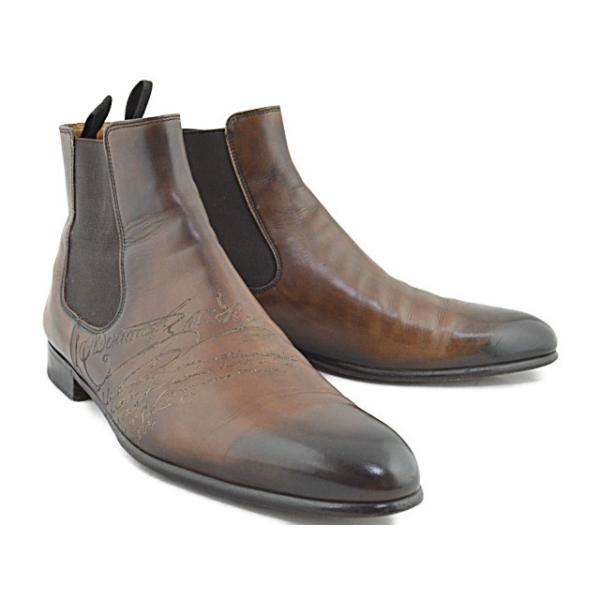 Berluti ◇ベルルッティ◇スクリット カリグラフィ サイドゴアブーツ  