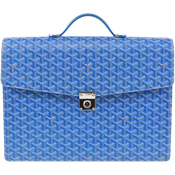 ゴヤール 青 ケース GOYARD ◇ゴヤール◇超美品 新型 シープル ブリーフケース