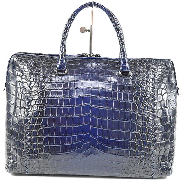 BOTTEGA VENETA ボッテガ・ヴェネタ クロコ二つ折り　ネイビー kitazume-shoji_202301211
